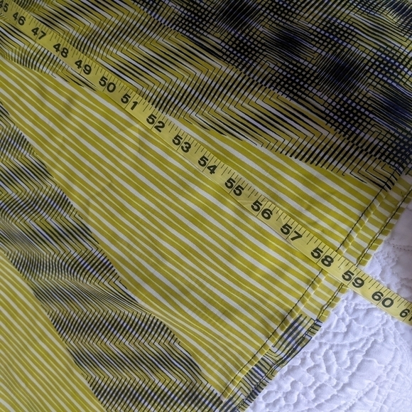 JOAN Vaas Geometric Sleeveless Maxi Dress Navy Yellow M - Picture 5 of 16